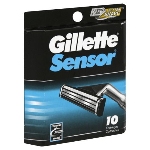 Gillette Sensor Cartridges for Men, 10 Refills